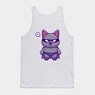 Cute Bat Super Hero Cartoon Tank Top